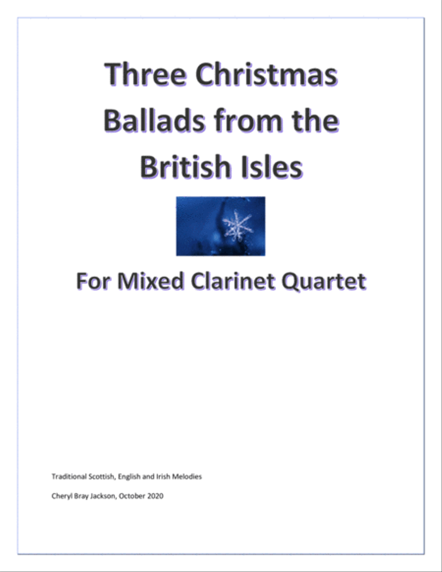 Three Christmas Ballads of the British Isles Woodwind Quartet scores gallery preview page 1