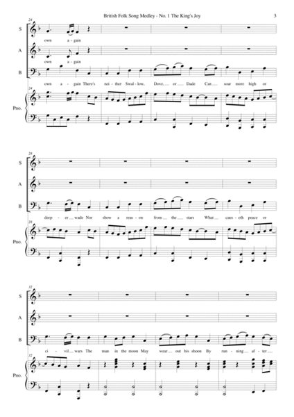 9 British folksongs for SAB choir and piano image number null