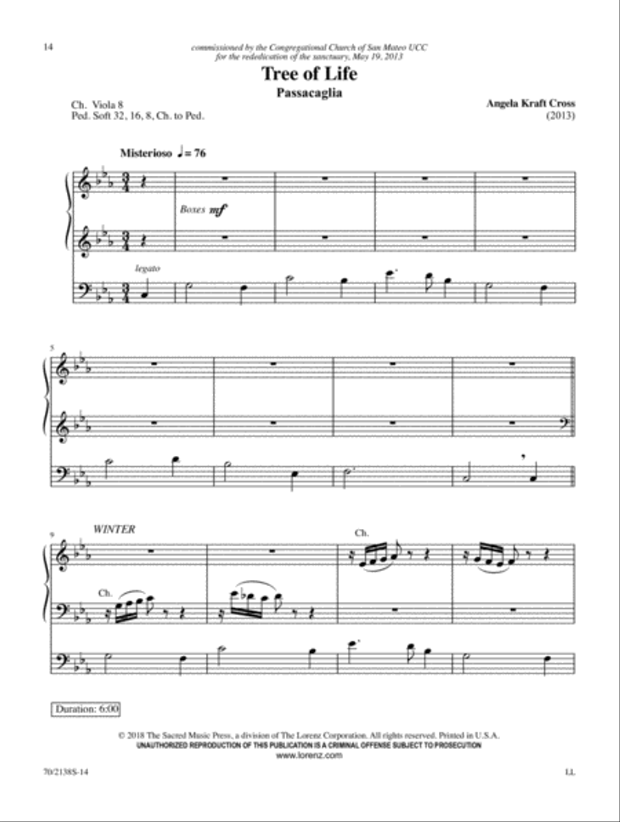 Tree of Life Organ Solo scores gallery preview page 4