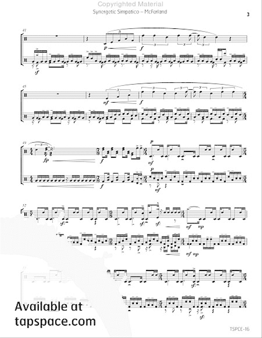 Synergetic Simpatico Snare Drum scores gallery preview page 8