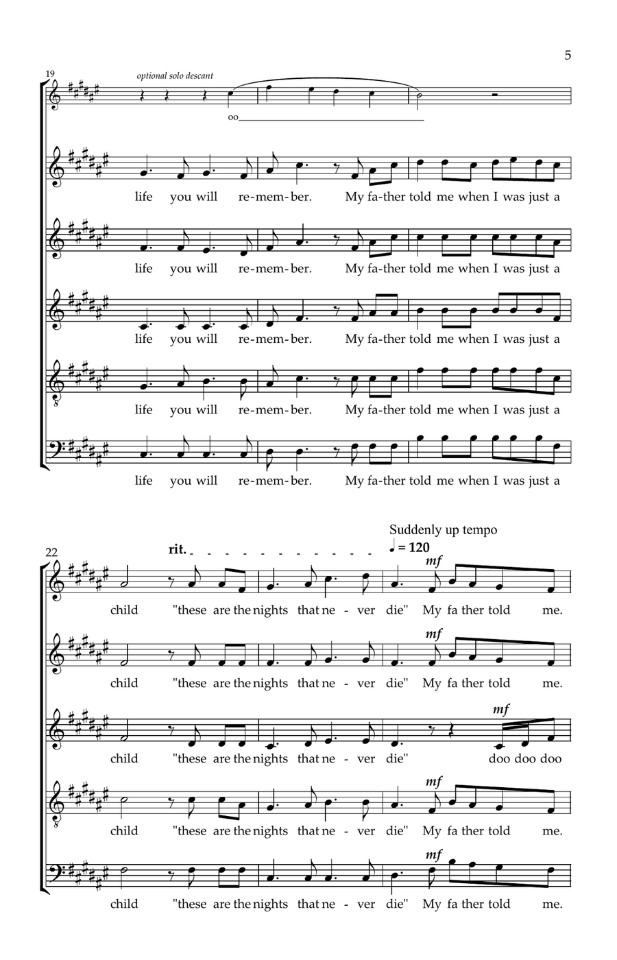 The Nights The Nights Divisi scores gallery preview page 5