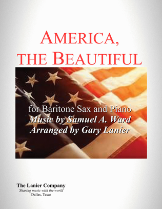 Book cover for AMERICA, THE BEAUTIFUL (For Baritone Sax and Piano)
