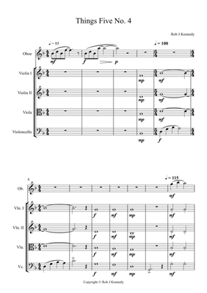 Things Five for Oboe and String Quartet 4th movement