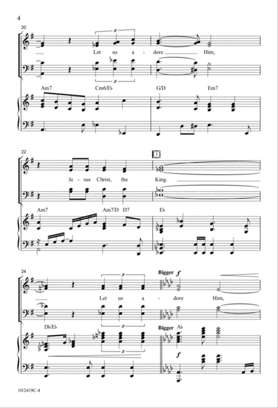 Adore Him 4-Part scores gallery preview page 4
