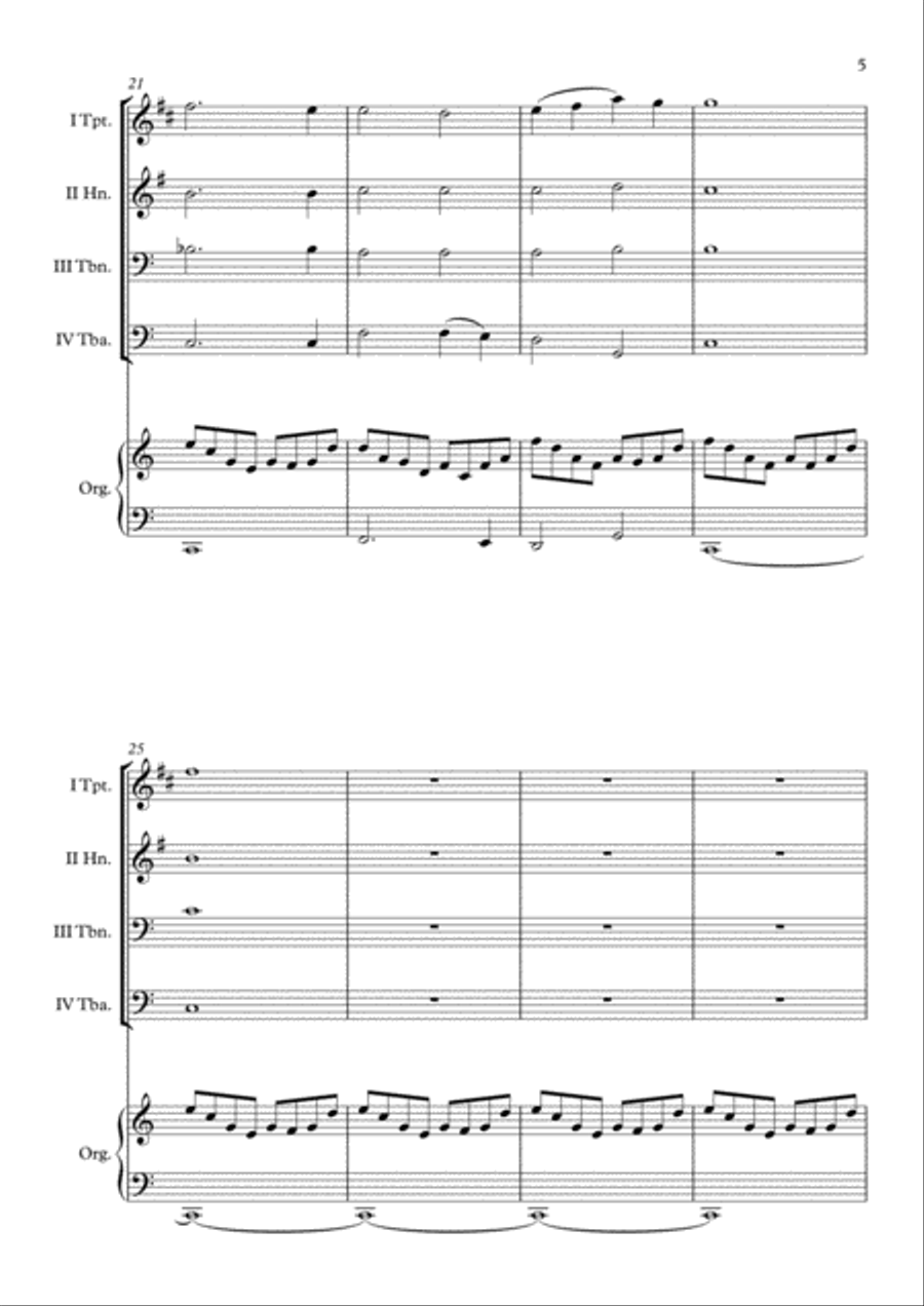 Mr. Bean Animated Series Theme Brass Quartet scores gallery preview page 6