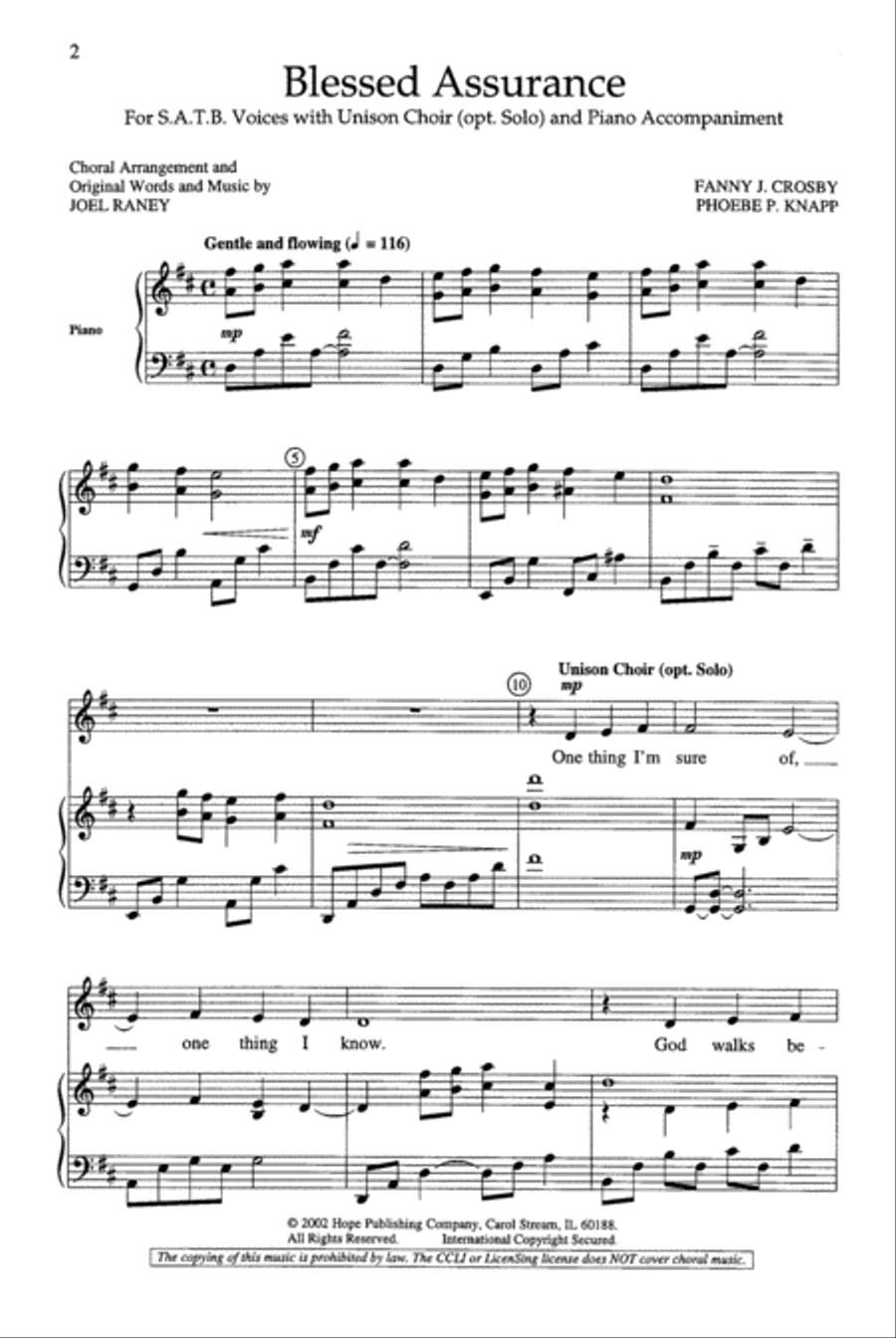 Blessed Assurance 4-Part scores gallery preview page 17