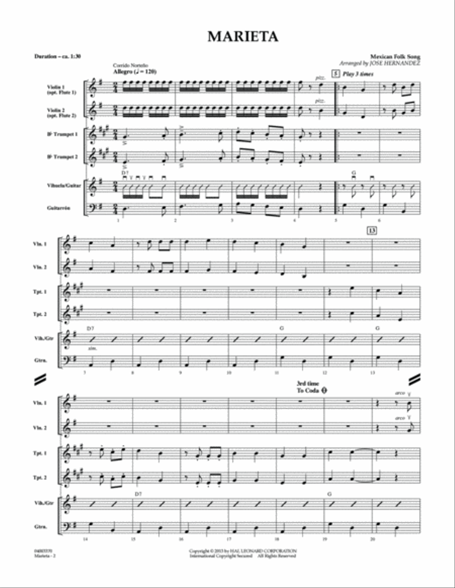 Marieta - Full Score Concert Band scores gallery preview page 2