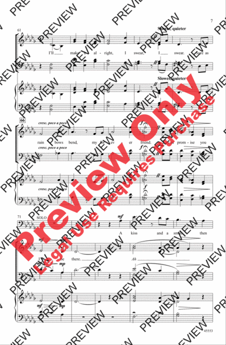 I'll Be There 4-Part scores gallery preview page 7