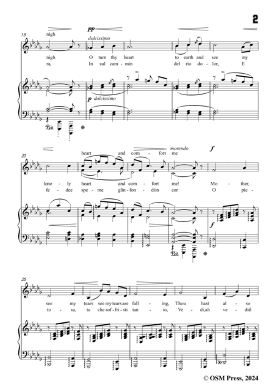P. Mascagni-Ave Maria,in D flat Major Voice scores gallery preview page 3