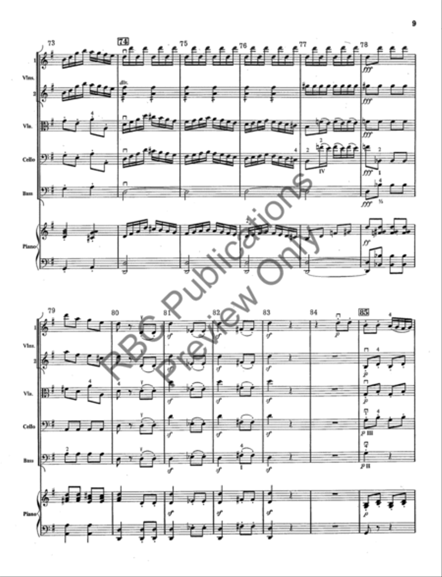 Concert March String Orchestra scores gallery preview page 10