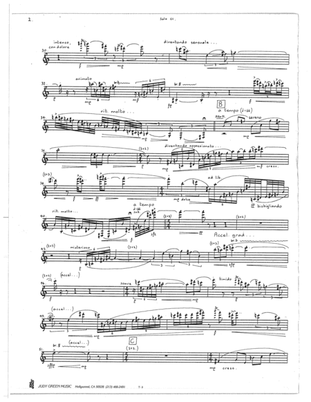 Clarinet Concerto (solo clarinet part)