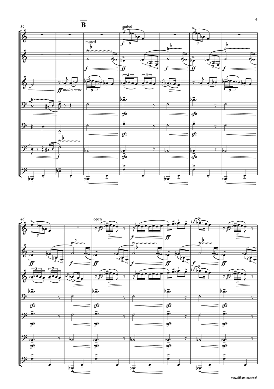 Ritual Fire Dance Brass Ensemble scores gallery preview page 6