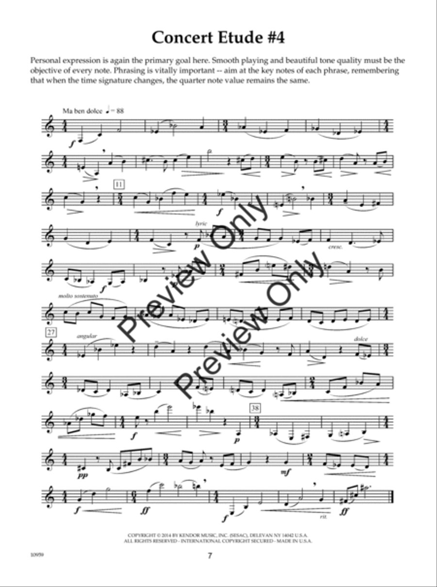 Concert Etudes B-Flat Clarinet scores gallery preview page 8
