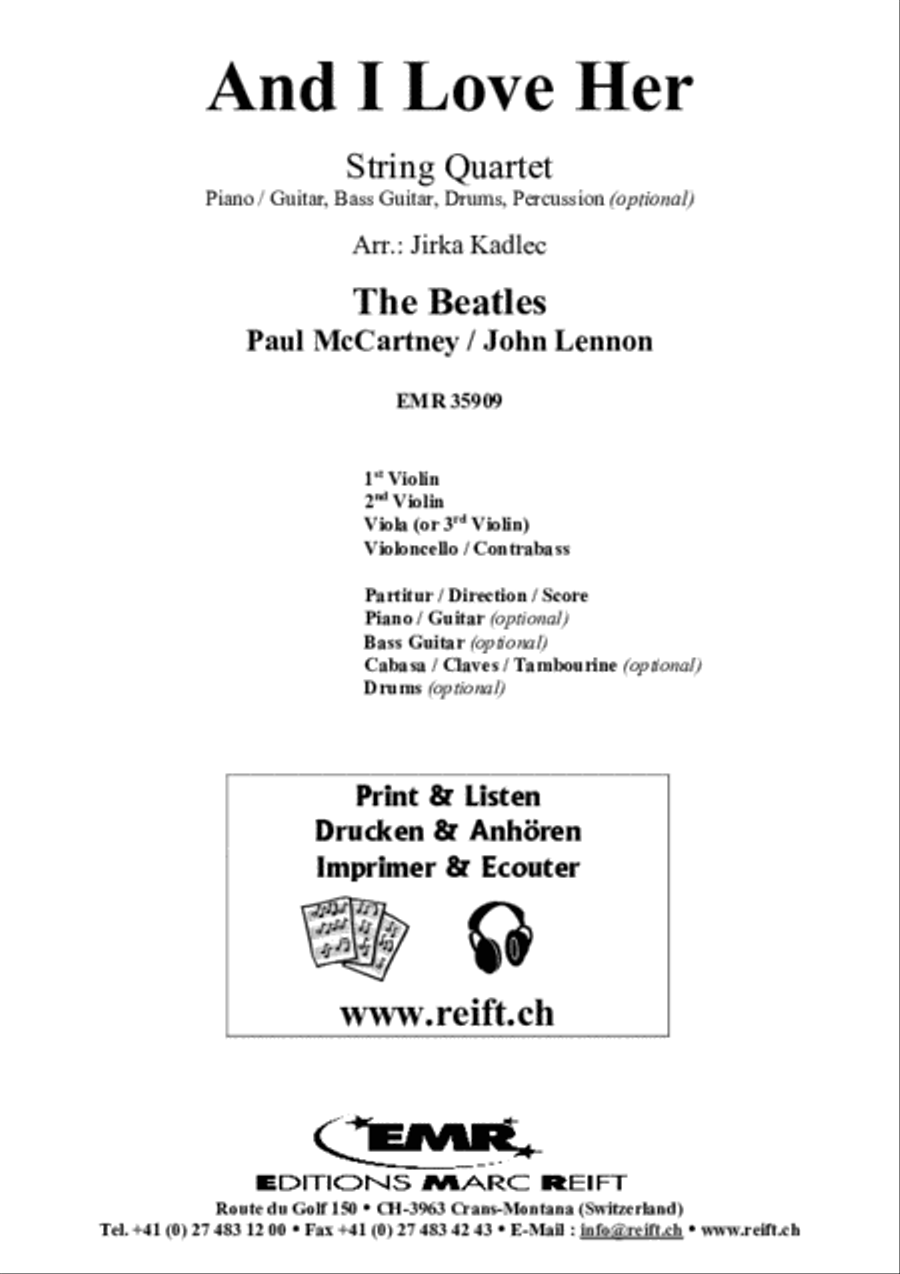 And I Love Her Cello scores gallery preview page 2