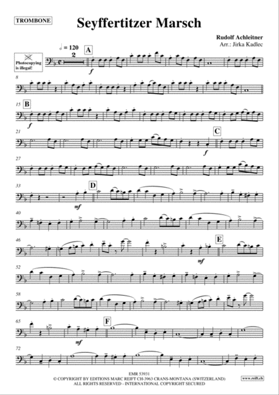 Seyffertitzer Marsch Seyffertitzer Marsch Piano Accompaniment scores gallery preview page 2