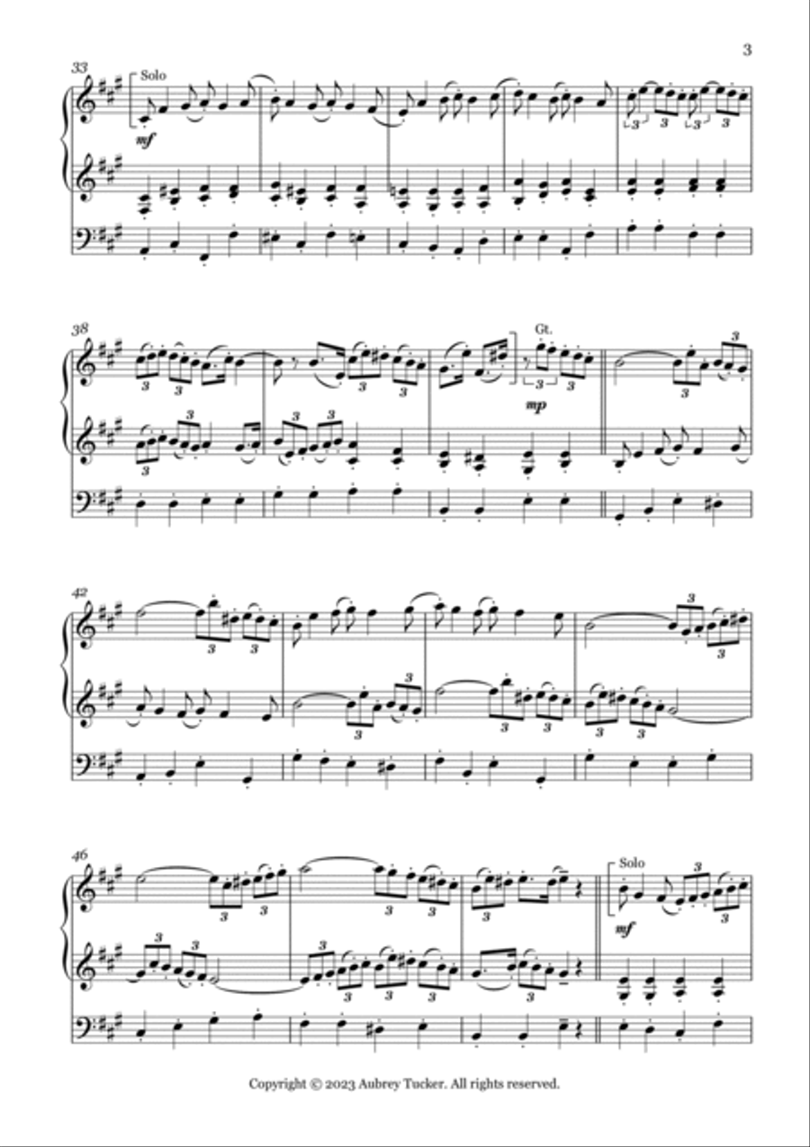 Organ: Kommt, ihr angefochtnen Sünder (Alto Aria) “Freue dich, Erlöste Schar” (BWV 30) - J.S. Bach Organ Solo scores gallery preview page 4
