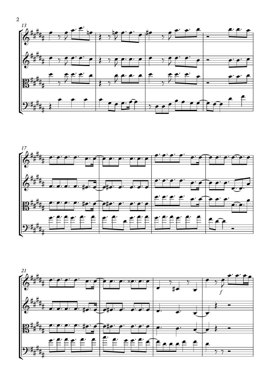 Came Here For Love String Trio scores gallery preview page 2