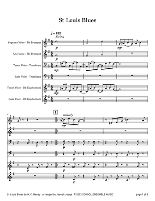 St Louis Blues by Handy for Brass Quartet in Schools