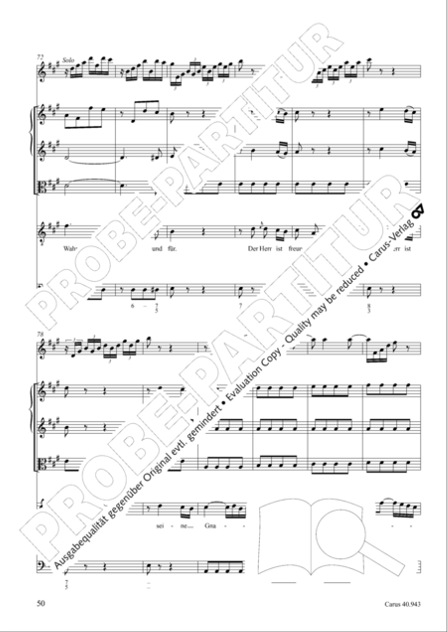 Shout to the Lord, all the earth (Jauchzet dem Herrn, alle Welt) 4-Part scores gallery preview page 57