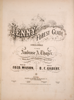 Jenny of the Forest Glade. Song & Chorus