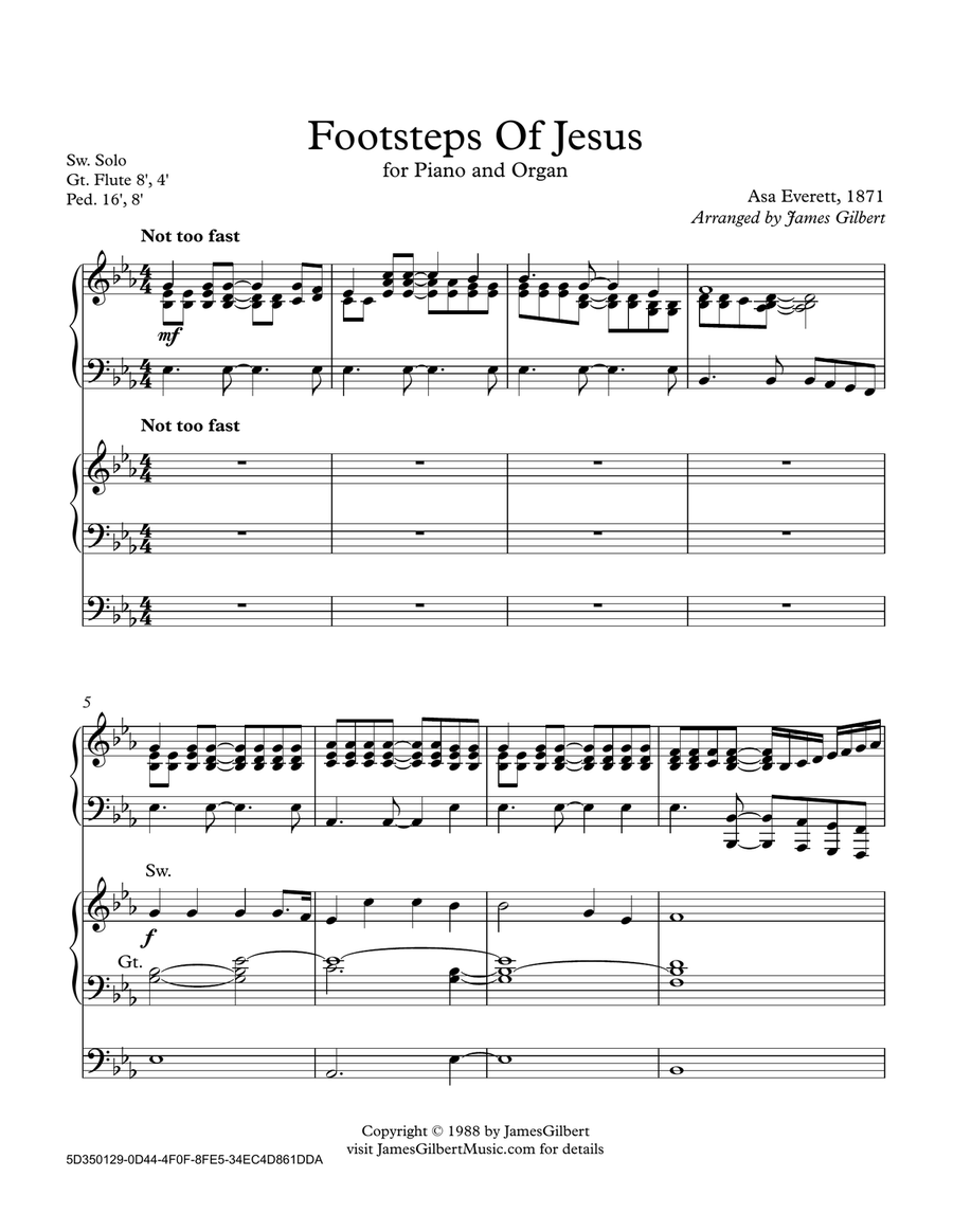 Footsteps Of Jesus Piano Method scores gallery preview page 1