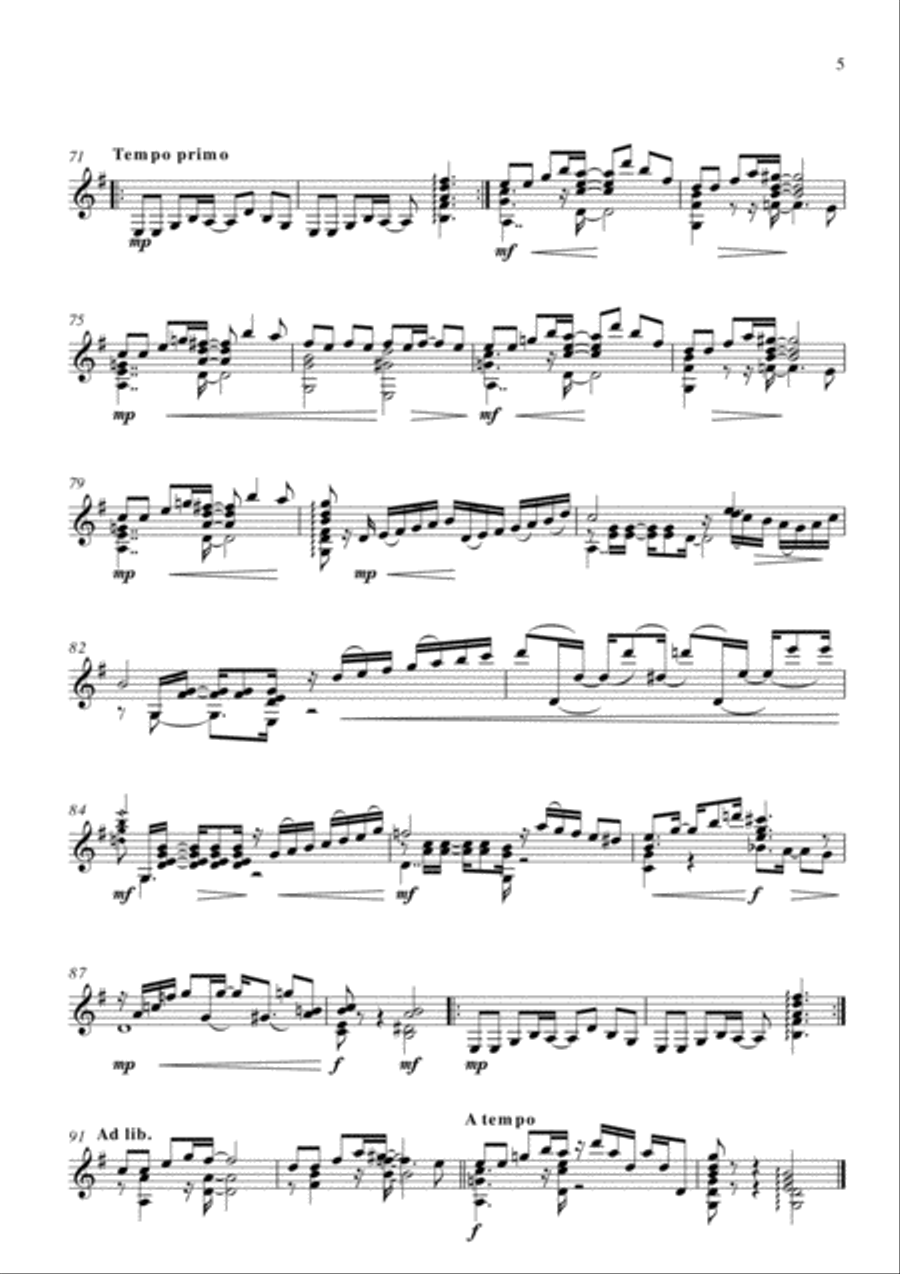 Samba suite Samba suite Classical Guitar scores gallery preview page 5