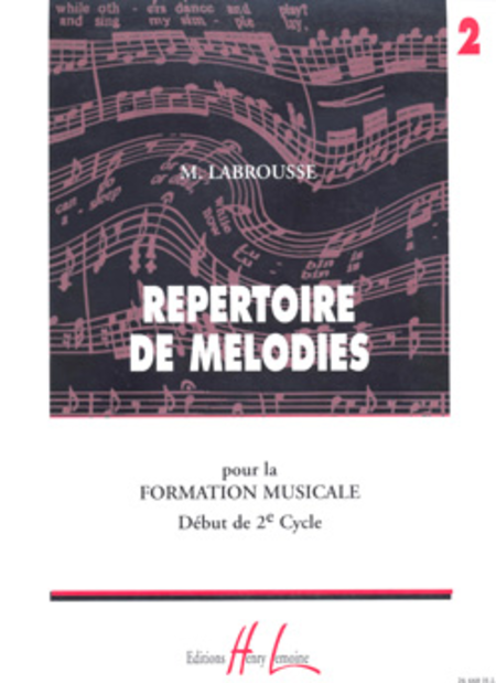 Repertoire de Melodies - Volume 2