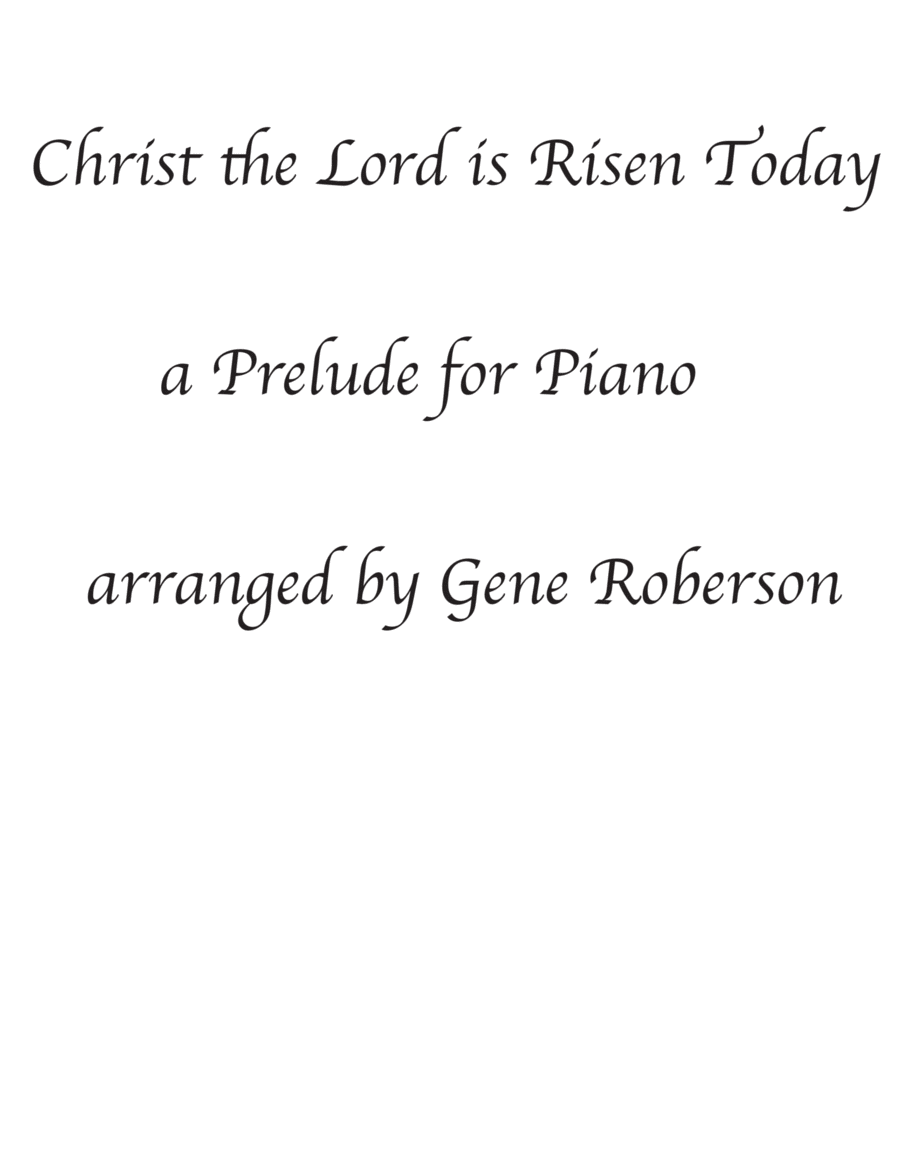 Christ the Lord is Risen Today Piano Prelude Piano Solo scores gallery preview page 1