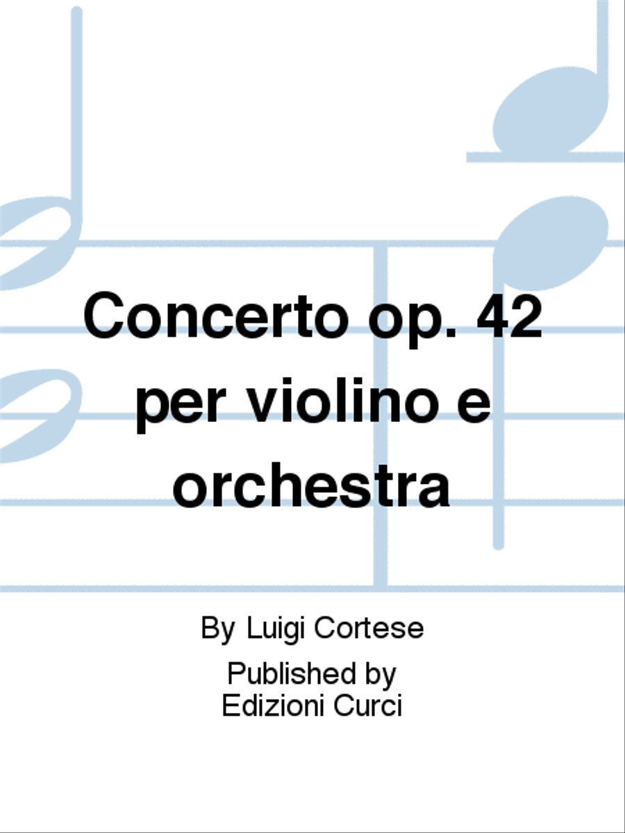 Concerto op. 42 per violino e orchestra Violin Solo scores gallery preview page 1