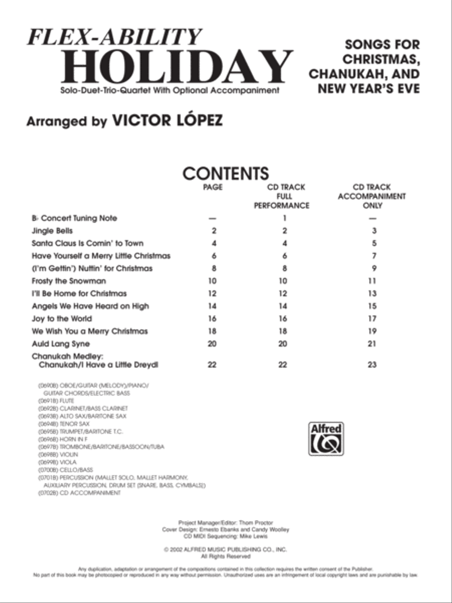 Flex-Ability Holiday -- Solo-Duet-Trio-Quartet with Optional Accompaniment Small Ensemble scores gallery preview page 5
