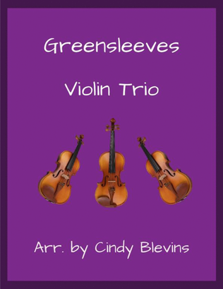 Book cover for Greensleeves, for Violin Trio