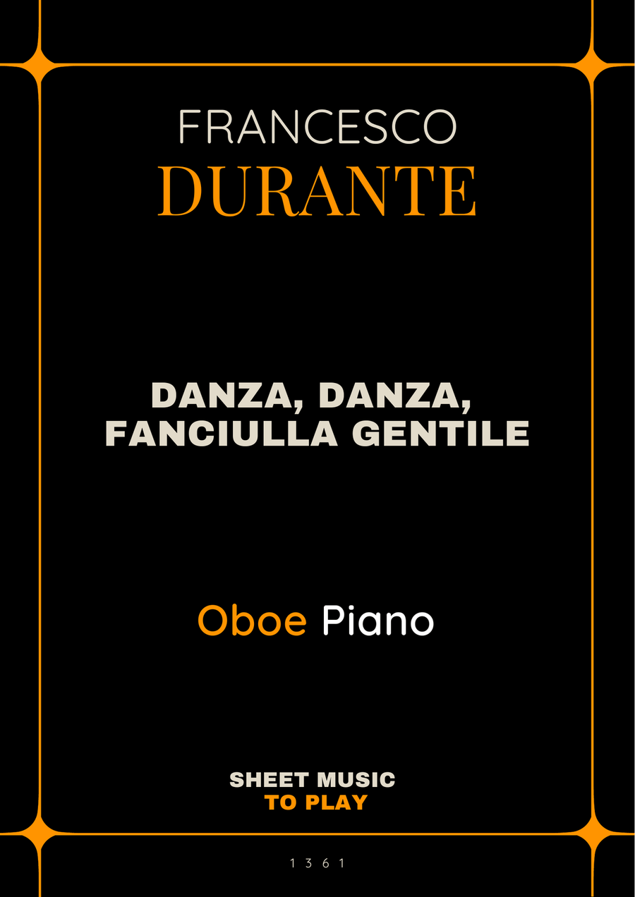 Danza, danza, fanciulla gentile - Oboe and Piano (Full Score and Parts) Piano scores gallery preview page 1