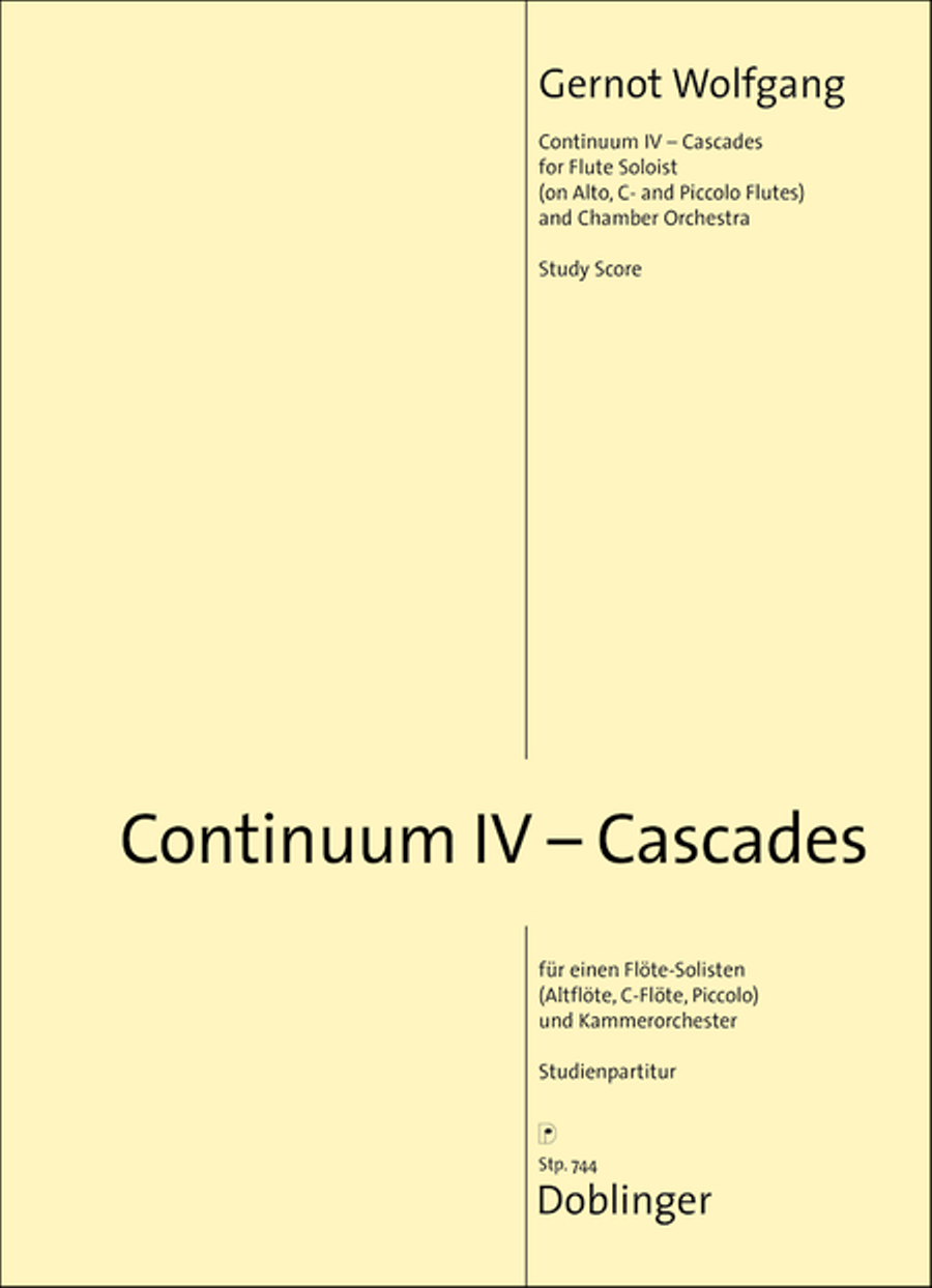 Continuum IV - Cascades Flute scores gallery preview page 1