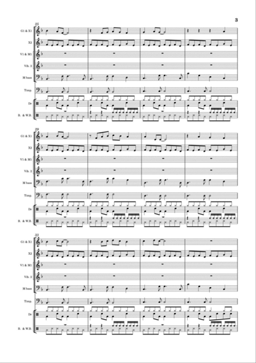 Enola Gay Percussion Ensemble scores gallery preview page 3