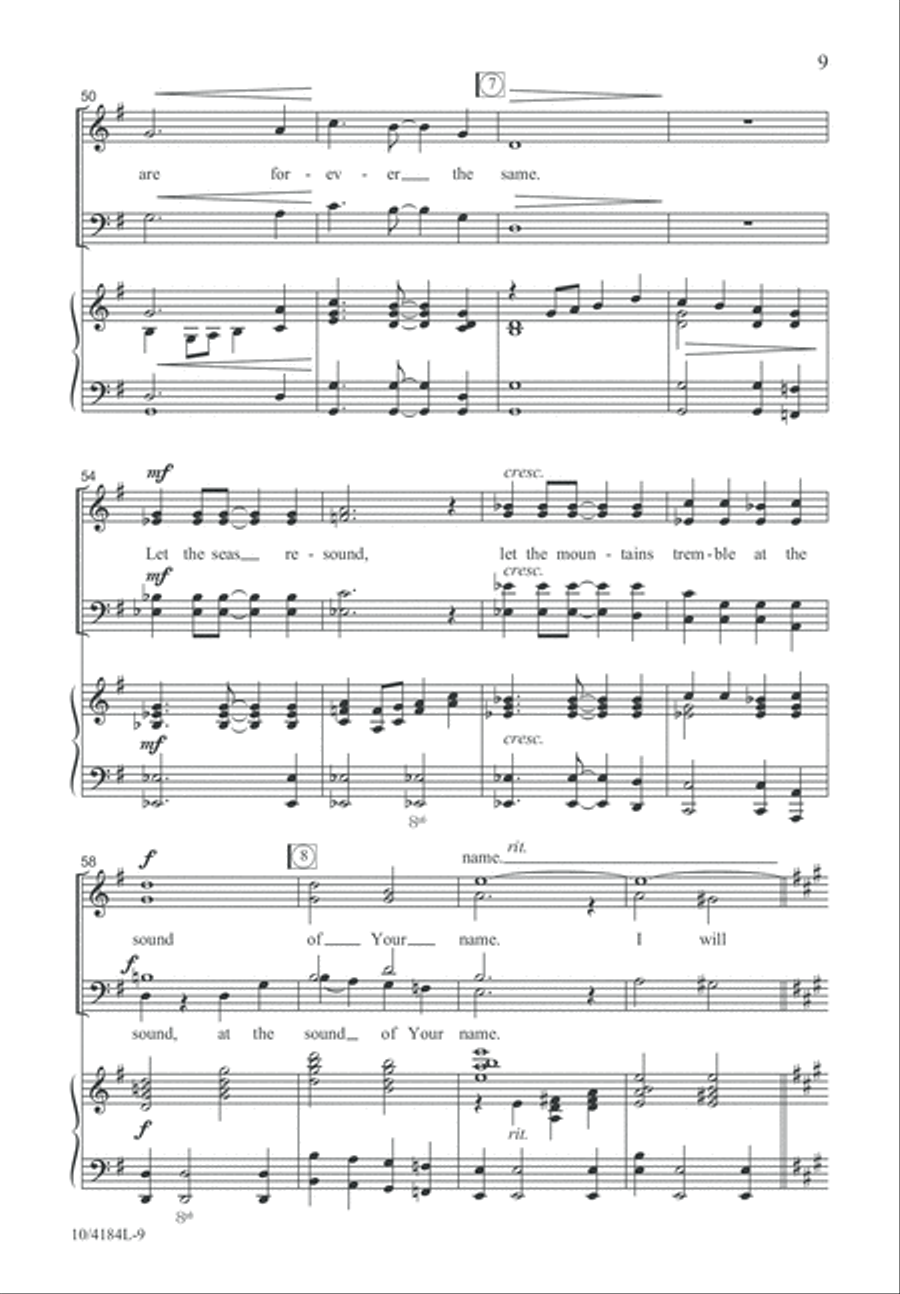 I Will Praise You I Will Praise You 4-Part scores gallery preview page 9
