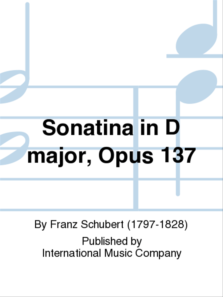 Sonatina In D Major, Opus 137 Piano Accompaniment scores gallery preview page 1