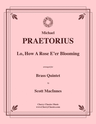 Book cover for Lo, How a Rose E'er Blooming for Brass Quintet
