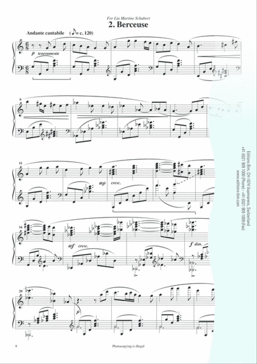 6 Bagatelles Piano Solo scores gallery preview page 4