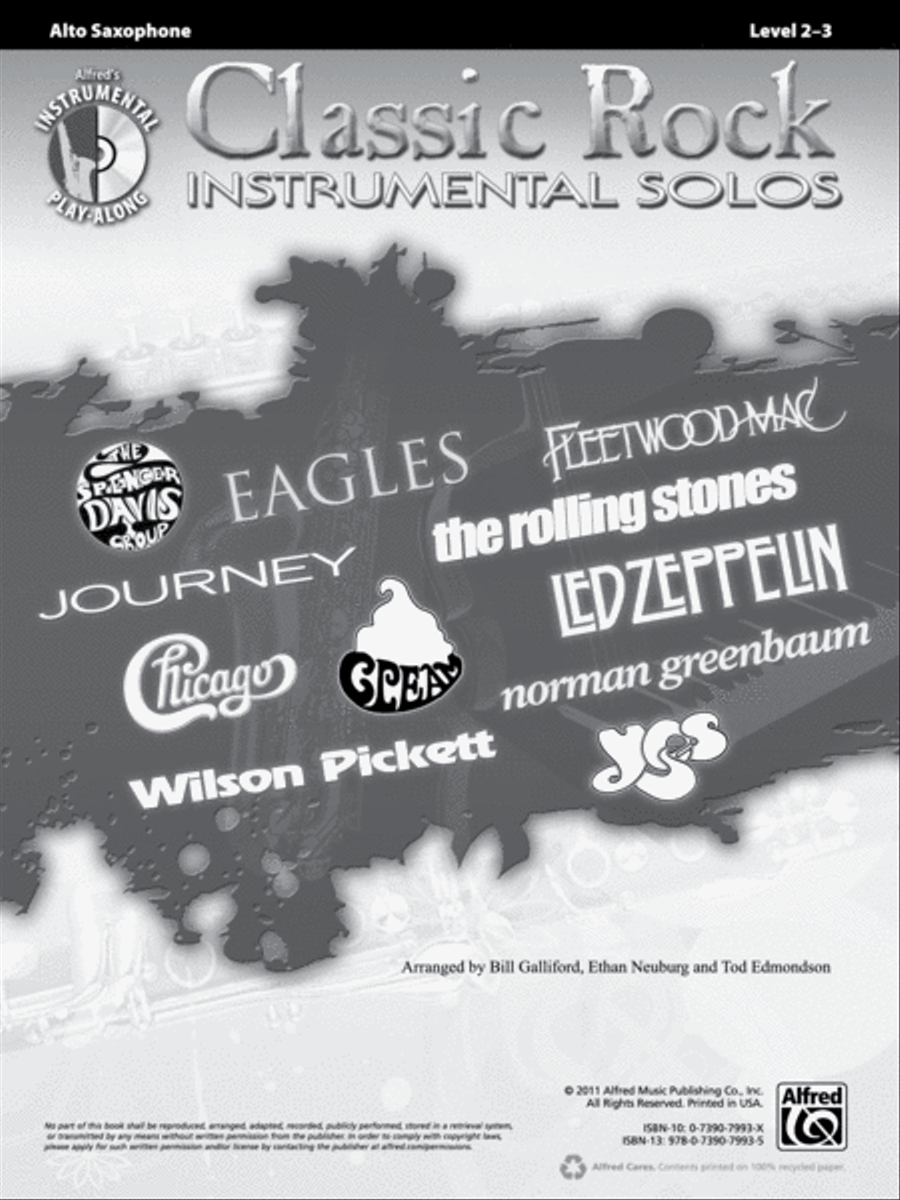 Classic Rock Instrumental Solos Alto Saxophone scores gallery preview page 5