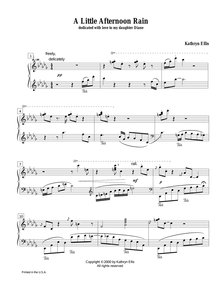 Three Impressionistic Pieces for Piano Piano Solo scores gallery preview page 1