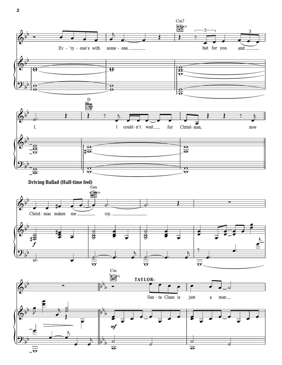 Christmas Makes Me Cry Christmas Makes Me Cry Piano, Vocal, Guitar scores gallery preview page 2