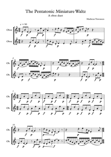The Pentatonic Miniature Waltz for oboe duet image number null