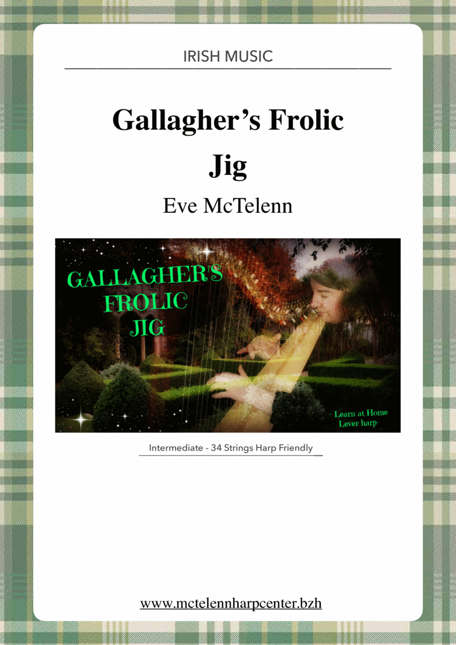 Gallagher's Frolic - Irish Jig - intermediate & 34 String Harp | McTelenn Harp Center Harp scores gallery preview page 1