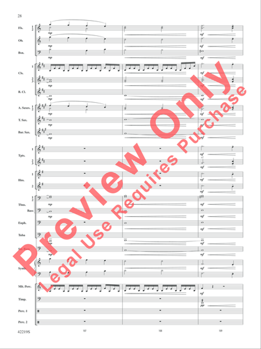 Man of Steel, Suite from Concert Band scores gallery preview page 29