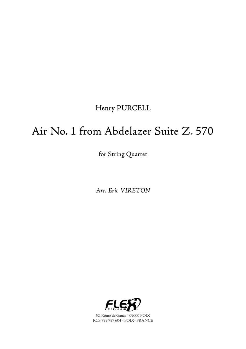 Air No. 1 from Abdelazer Suite Z. 570 image number null