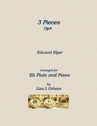 Book cover for 3 Pieces Op4 for Eb Flute and Piano