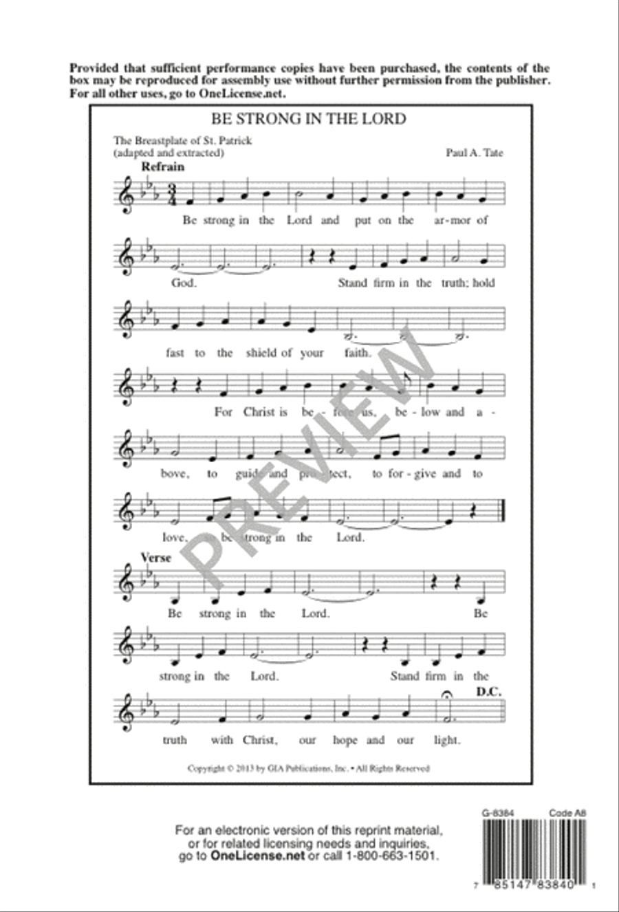 Be Strong In the Lord 4-Part scores gallery preview page 8