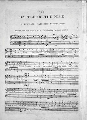 The Battle of the Nile. A Favorite Patriotic English Song