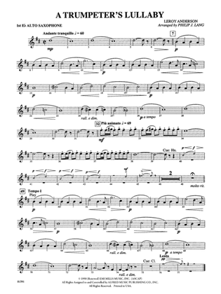 Trumpeter's Lullaby: E-flat Alto Saxophone