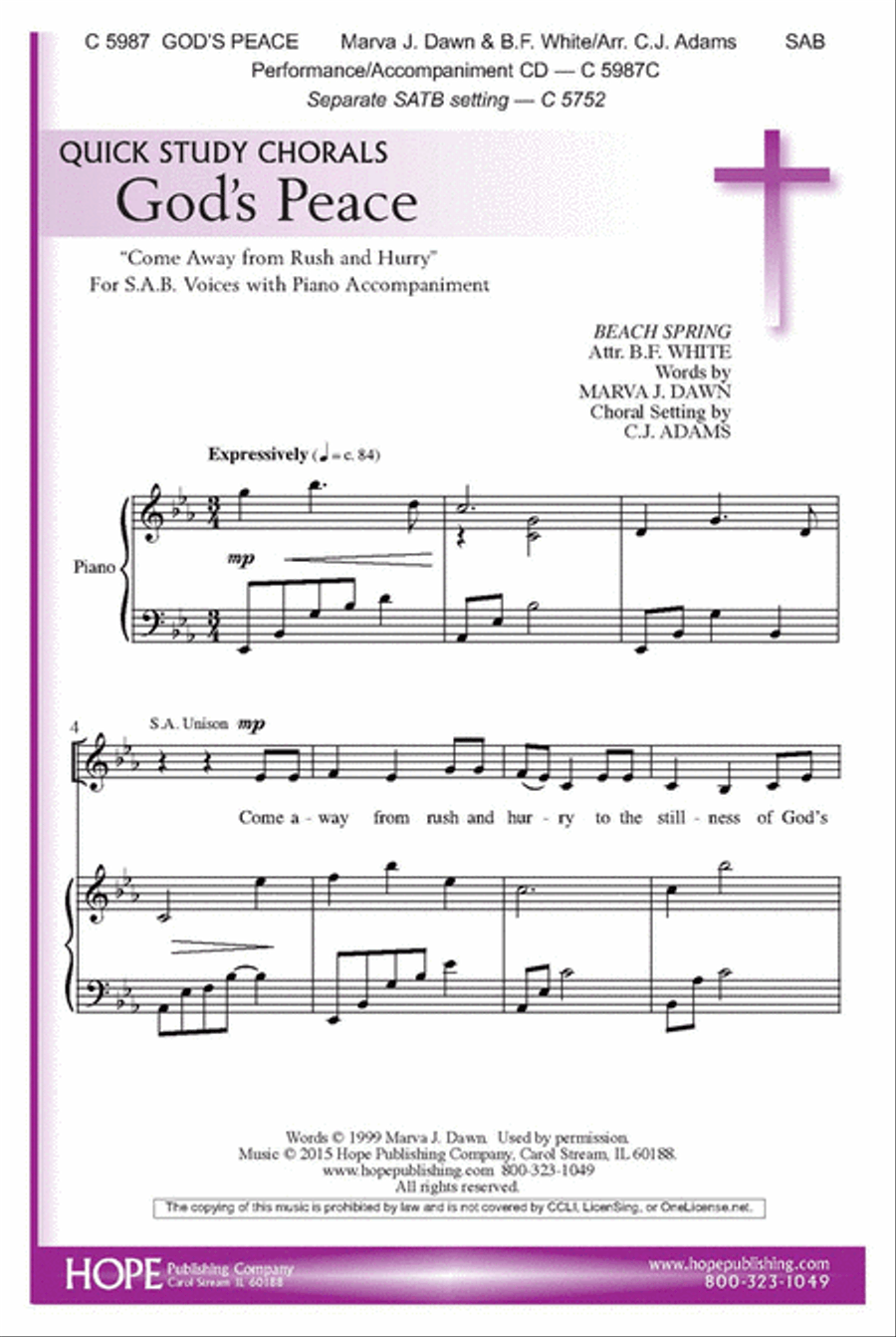 God's Peace 3-Part scores gallery preview page 1